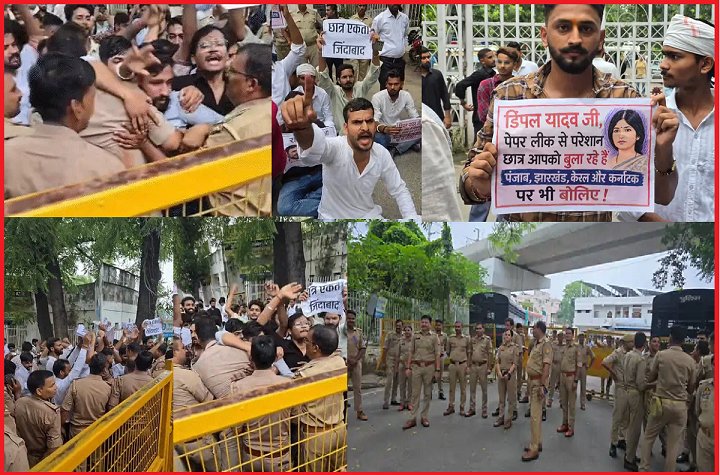 छात्रों ने शर्म करो-शर्म करो के लगाए नारे, लखनऊ में डिंपल यादव के खिलाफ प्रदर्शन