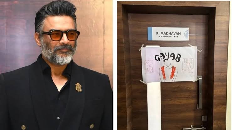 FTII Students Slams R Madhavan: देश भर में नीट विरोध प्रदर्शनों पर अध्यक्ष आर माधवन की चुप्पी पर भड़के FTII के छात्र, दफ्तर के बाहर चिपकाए 'गायब' के पोस्टर