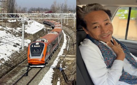 वंदे भारत ट्रेन में सफर करने के बाद सोनम वांगचुक ने भारतीय रेलवे की तारीफ की