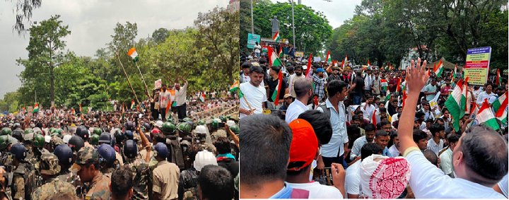Ranchi Protest News Update: सात घंटे से सड़क पर डटे हैं हजारों छात्र, वाटर कैनन, लाठीचार्ज और आंसू गैस के बाद भी नहीं टूटा हौसला