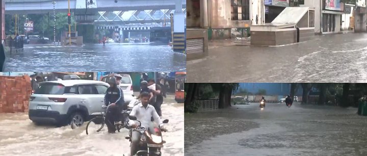 दिल्ली-एनसीआर में बारिश से जनजीवन अस्त-व्यस्त, दूसरे दिन भी फ्लाइट्स प्रभावित 