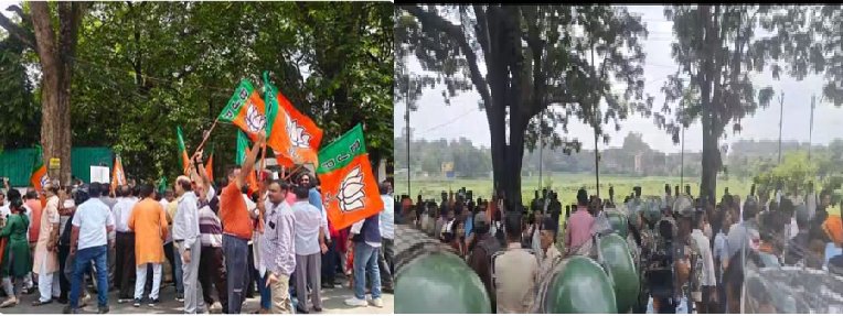 जेपीएससी-जेएसएससी आंदोलन : छात्रों ने पहला बैरिकेड तोड़ा, विधानसभा की ओर बढ़ा हुजूम, भाजपा नेता हिरासत में