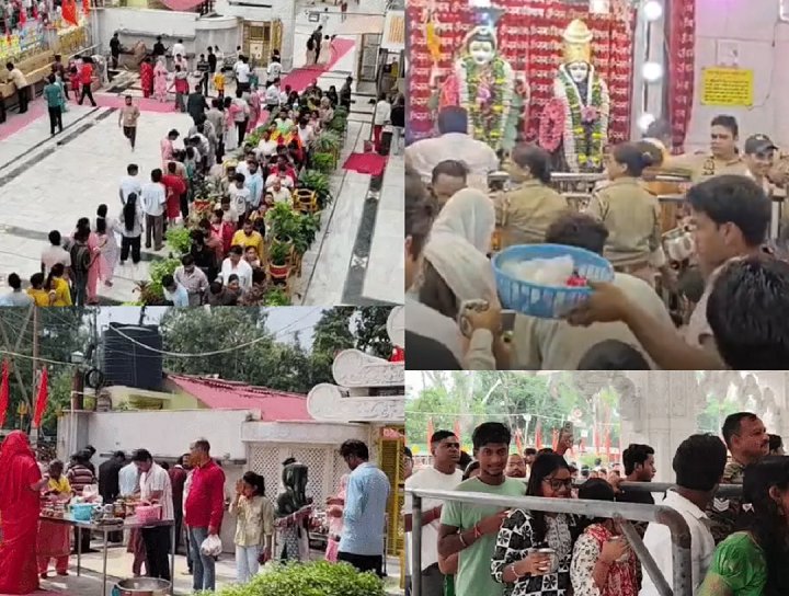 श्रावण माह का आखिरी सोमवार: हर हर महादेव और बम-बम भोले के जयकारों से गूंज उठा मंदिर परिसर