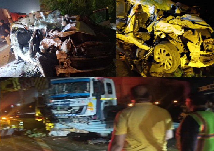 Greater Noida Accident News: यमुना एक्सप्रेसवे पर ट्रक की चपेट में आई कार, चार लोगों की मौत