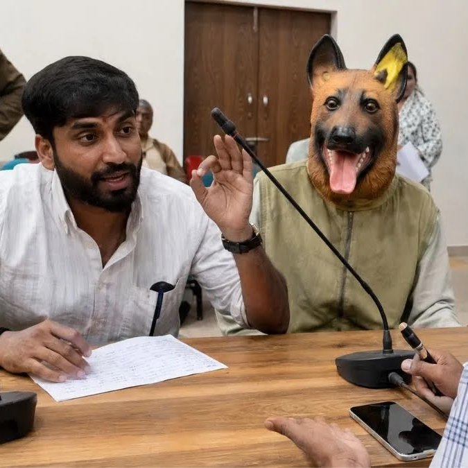 आवारा कुत्तों के आतंक पर खंडवा जनसुनवाई में अनोखा विरोध; कुत्ते की ड्रेस पहनकर पहुंचा युवक, ₹40 लाख के नसबंदी घोटाले का आरोप