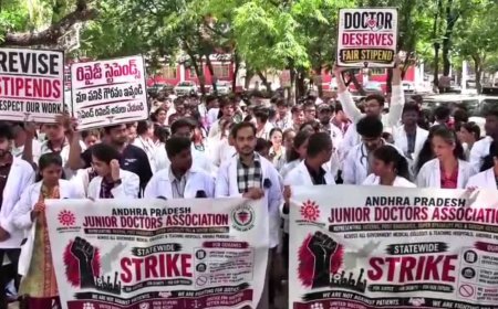 आंध्र प्रदेश: जूनियर डॉक्टरों ने स्टाइपेंड बढ़ाने की मांग को लेकर अपनी हड़ताल तेज की
