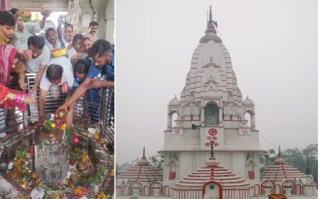 श्रावण मास के पहले सोमवार को पुरा महादेव मंदिर में उमड़ा आस्था का सैलाब