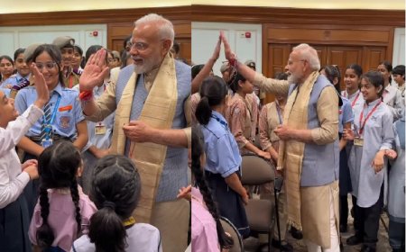 'हाई-फाइव, मुस्कान और बहुत कुछ', प्रधानमंत्री मोदी ने स्कूली बच्चों के साथ मनाया रक्षाबंधन का त्योहार