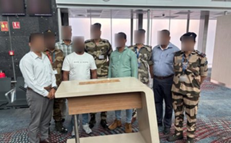 CISF की बेंगलुरु एयरपोर्ट पर बड़ी कार्रवाई; पैंट के कमरबंद में छिपाकर लाया जा रहा 260 ग्राम सोने जैसा पाउडर जब्त, दो यात्री हिरासत में