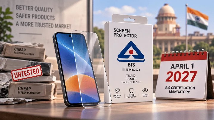 अब स्मार्टफोन स्क्रीन गार्ड के लिए भी जरूरी होगा सरकारी सेफ्टी सर्टिफिकेट, 1 अप्रैल 2027 से लागू होगा नया नियम