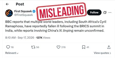 Fact Check: ब्रिक्स सम्मेलन के बाद विश्व नेताओं के बीमार होने का दावा पूरी तरह फर्जी