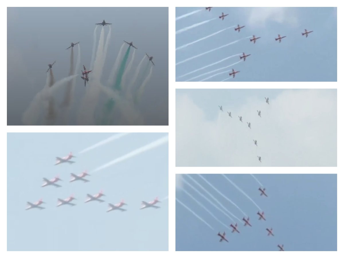 Air show Meerut : गरजा आसमान, थम गईं निगाहें, सूर्यकिरण ने मेरठ में लिखी शौर्य की नई इबारत