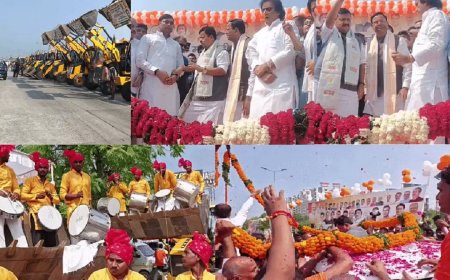 मेरठ पहुंचे भाजपा राष्ट्रीय अध्यक्ष नितिन नवीन, ढोल नगांड़ों पर नाचे कार्यकर्ता; बुलडोजर से बरसाए फूल