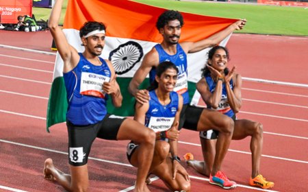 Asian Games: राजू, थेन्नारासु, रामराज और मनु की चौकड़ी ने 4x400 मीटर मिक्स्ड रिले में जीता सिल्वर मेडल