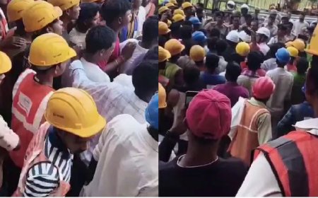 गुरुग्राम में दिल दहला देने वाला हादसा: 19वीं मंजिल से गिरे दो मजदूर, एक की मौत, गुस्से में भड़का बवाल