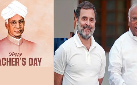 शिक्षक दिवस पर राहुल गांधी और खड़गे ने दी शुभकामनाएं, डॉ. एस राधाकृष्णन को किया नमन 