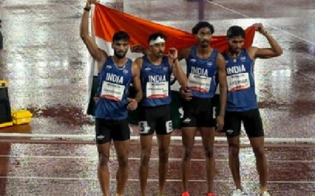 एशियन गेम्स: पुरुषों की 4x400 मीटर रिले में भारत को ब्रॉन्ज मेडल