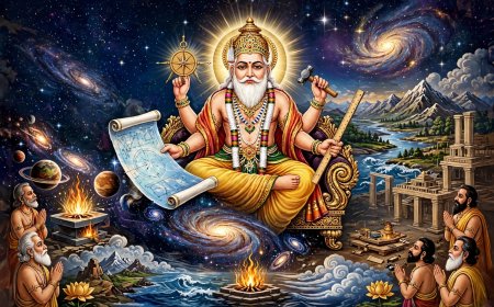 विश्वकर्मा जयंती 2026: कैसे शुरू हुई विश्वकर्मा पूजा की परंपरा? जानें भगवान विश्वकर्मा के जन्म और पौराणिक कथा की कहानी