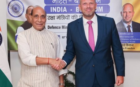 राजनाथ सिंह और बेल्जियम के रक्षा मंत्री की मुलाकात, रक्षा सहयोग बढ़ाने को किया समझौता  