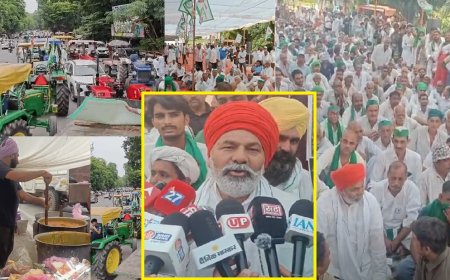 मेरठ में भाकियू की महापंचायत में पहुंचे राकेश टिकैत, कहा- पुलिस को अपने व्यवहार में थोड़ा नरम रुख अपनाना होगा
