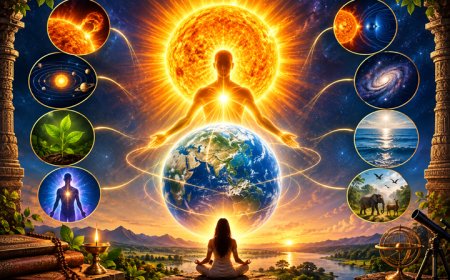 सूर्य को 'जगत की आत्मा' क्यों कहते हैं? जानें पञ्चाग्नि विद्या, उपनिषदों का दर्शन और आधुनिक एस्ट्रोफिजिक्स का वैज्ञानिक संगम 