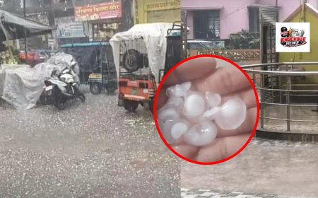 Meerut Meather News: मेरठ के मवाना में बदला मौसम का मिजाज, तेज बारिश के साथ गिरे ओले 